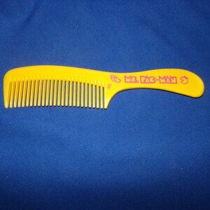 Vintage Original & Authentic Large Pac-Man Pro 1160 Hair Comb - Yellow